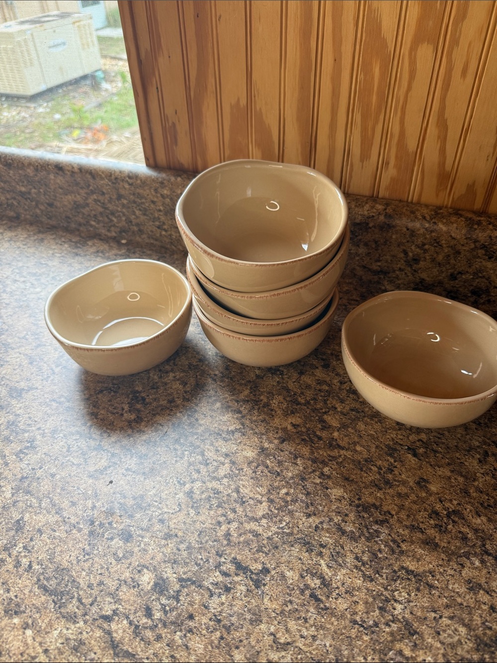 Neutral Ceramic Nesting Bowls - Set of 6